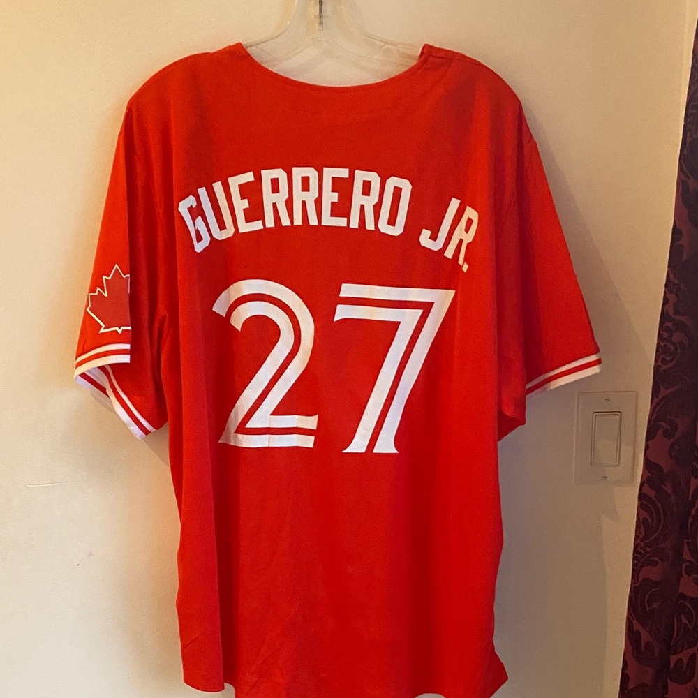 Men's Red Guerrero Jr. #27 Baseball Jersey
